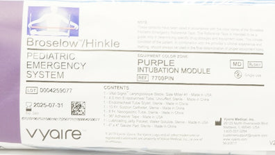 Vyaire 7700PIN Broselow/Hinkle Pediatric Intubation Module Purple